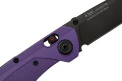 ANV Knives A100, MAGNACUT, DLC Black, Blueberry And Cream GRN, Alock, A100-014 Couteau De Poche -Marché Couteaux Magasin ANVA100 014 05 anv