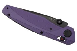 ANV Knives A100, MAGNACUT, DLC Black, Blueberry And Cream GRN, Alock, A100-014 Couteau De Poche -Marché Couteaux Magasin ANVA100 014 06 anv