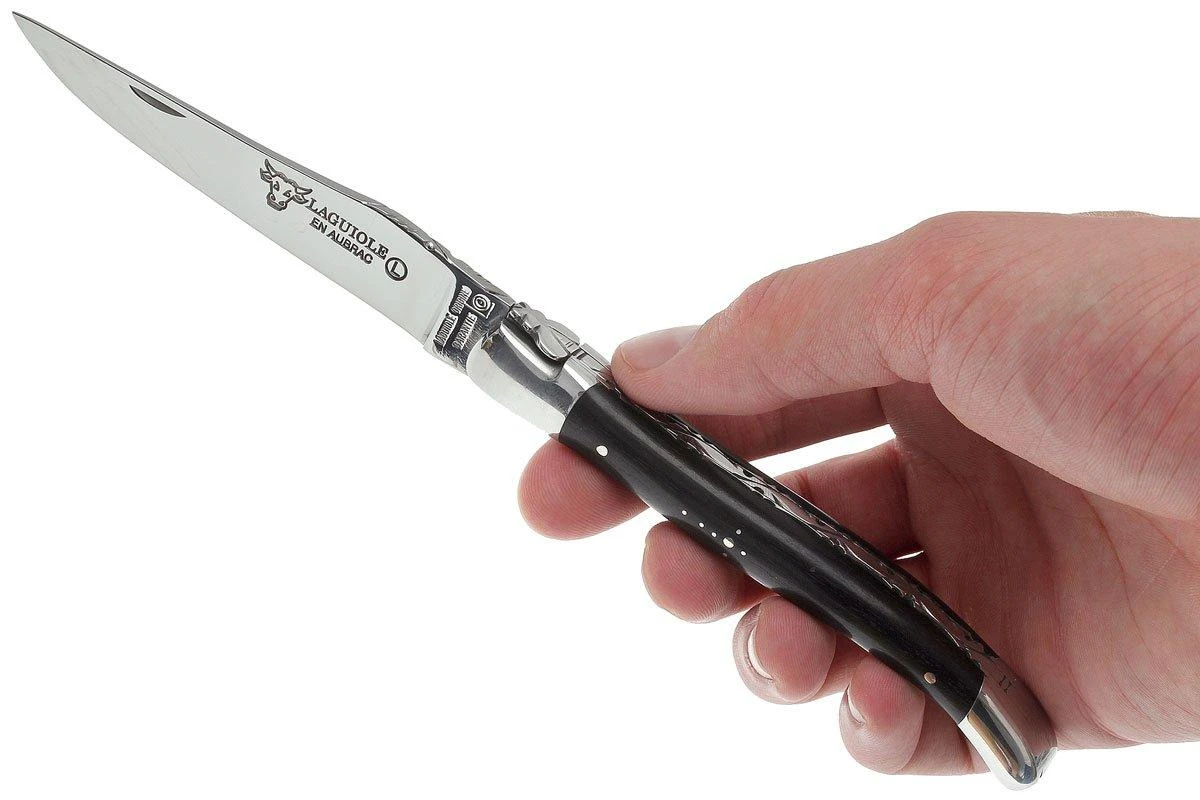 Laguiole En Aubrac HP 12cm Bois D'ébène Poli à La Main L0212EBH-FSI1 7 Laguiole En Aubrac HP 12cm Bois D'ébène Poli à La Main L0212EBH-FSI1 – Image 7