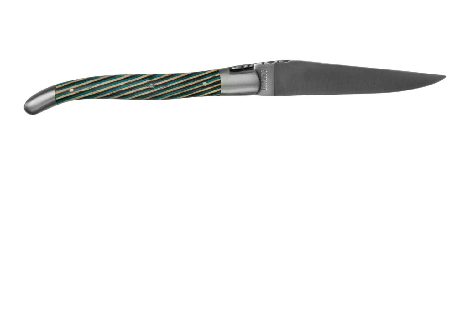 Laguiole En Aubrac Samba Turquoise L0212SATIF Bois De Samba Turquoise, Mat, Couteau De Poche Laguiole, 12 Cm 2 Laguiole En Aubrac Samba Turquoise L0212SATIF Bois De Samba Turquoise, Mat, Couteau De Poche Laguiole, 12 Cm – Image 2