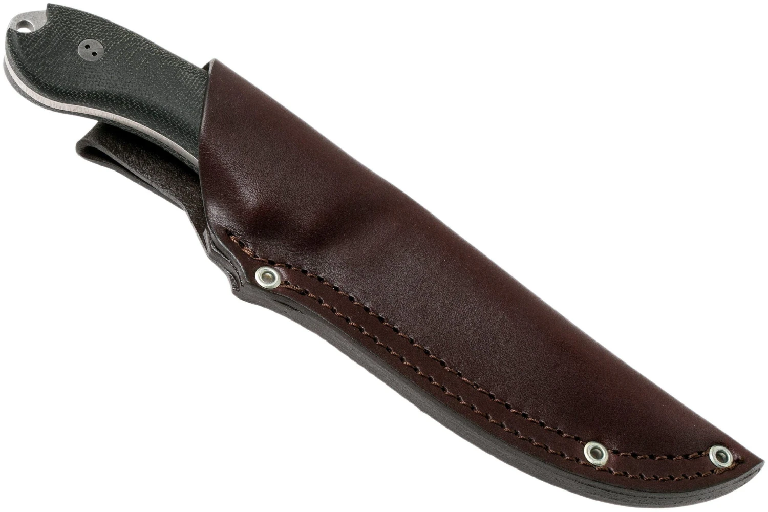 Bradford Guardian 4FE, 3D Black Micarta Guardian 4 M390, Sabre Stonewashed False Edge 4FE-101 7 Bradford Guardian 4FE, 3D Black Micarta Guardian 4 M390, Sabre Stonewashed False Edge 4FE-101 – Image 7
