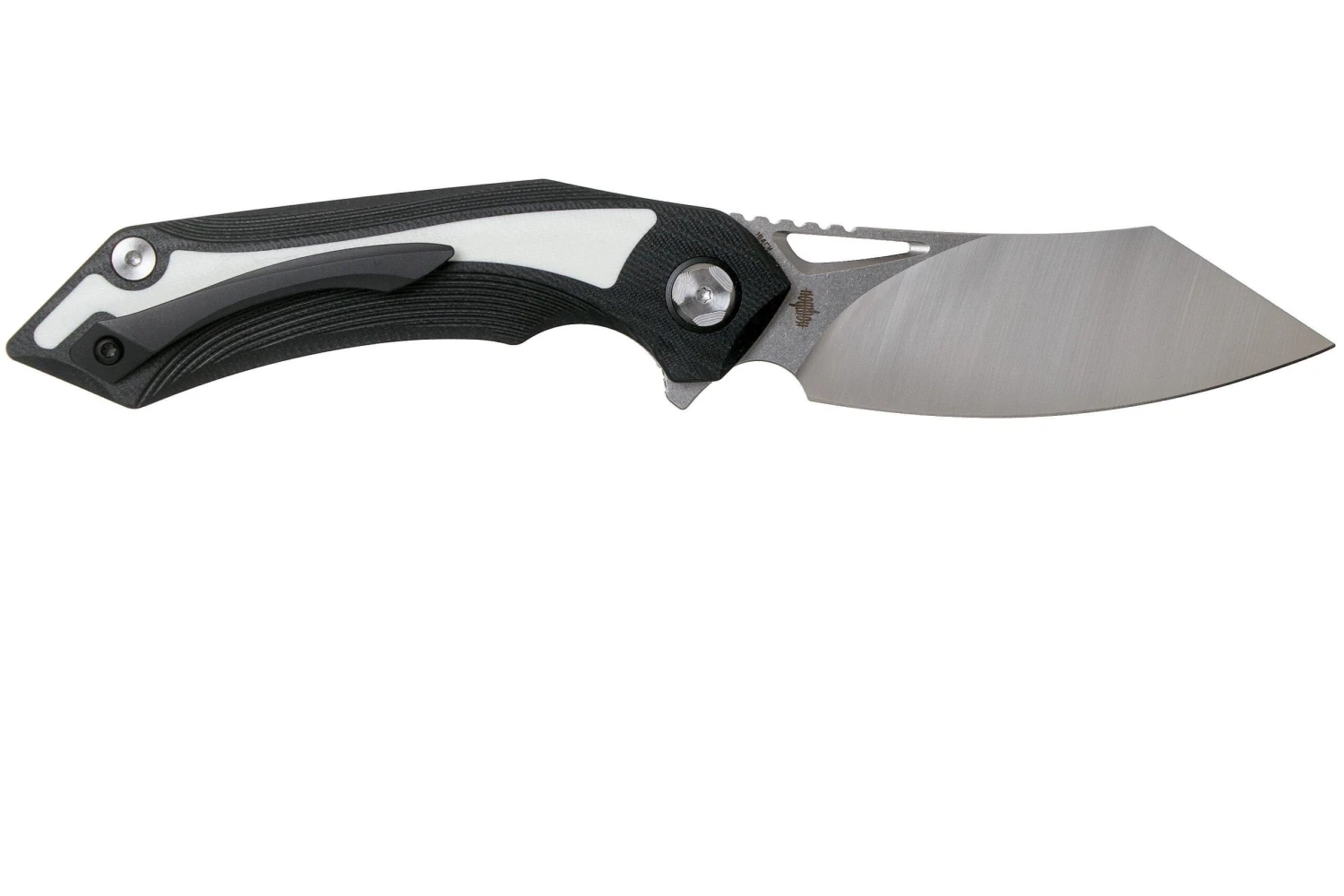 Bestech Kasta BG45A Black White G10, Two Tone Satin Couteau De Poche, Kombou Design 2 Bestech Kasta BG45A Black White G10, Two Tone Satin Couteau De Poche, Kombou Design – Image 2