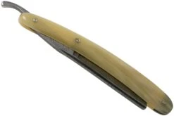 Böker Manufaktur Damascus Horn Rasoir Coupe-choux 140623DAM 12 Böker Manufaktur Damascus Horn Rasoir Coupe-choux 140623DAM -Marché Couteaux Magasin BO140623DAM 06 boker