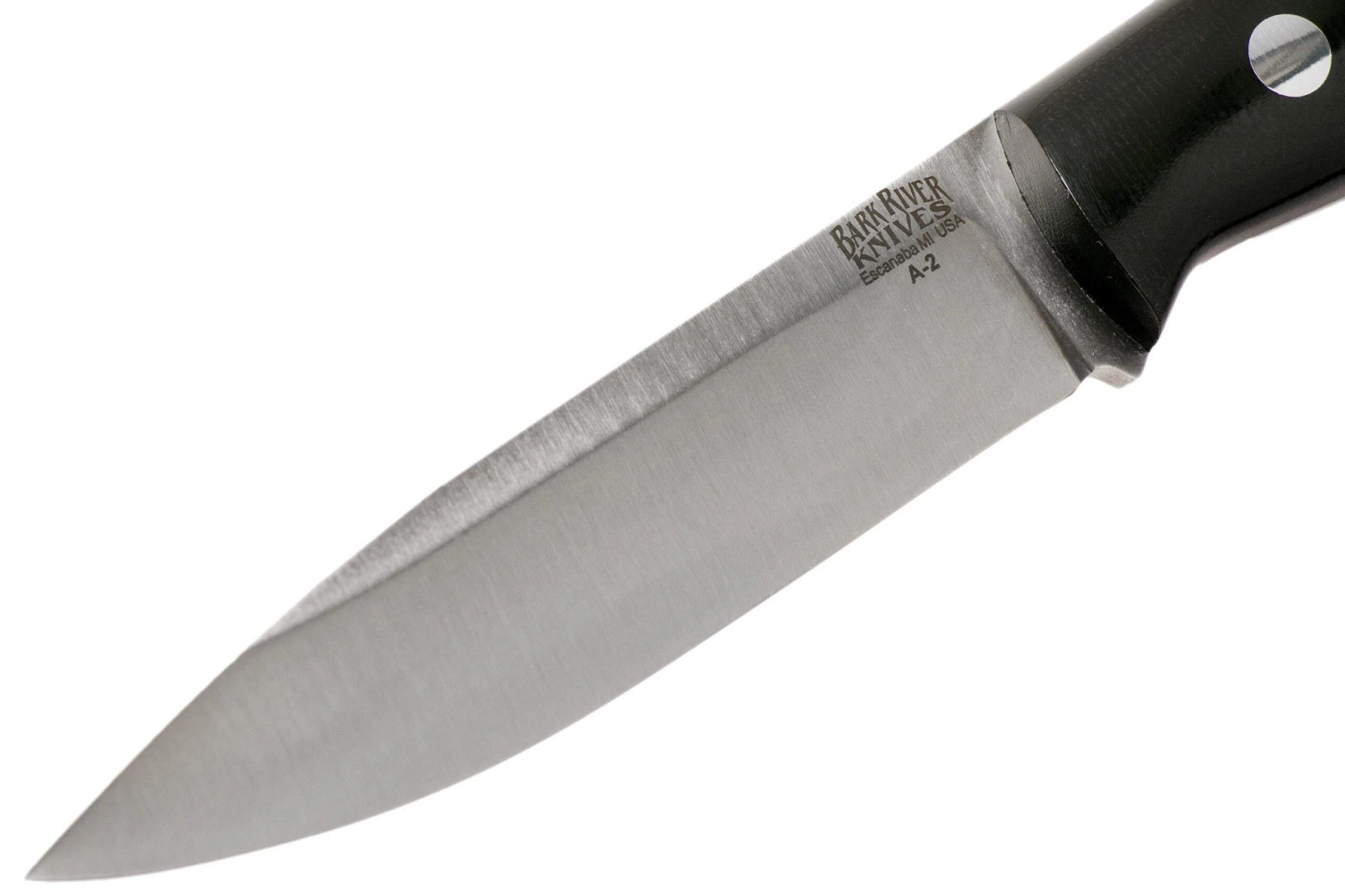 Bark River Aurora A2 Black Canvas Micarta, Couteau Bushcraft 3 Bark River Aurora A2 Black Canvas Micarta, Couteau Bushcraft – Image 3