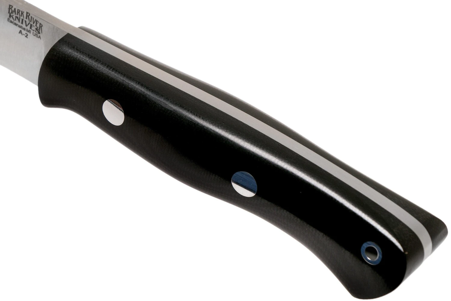 Bark River Aurora A2 Black Canvas Micarta, Couteau Bushcraft 5 Bark River Aurora A2 Black Canvas Micarta, Couteau Bushcraft – Image 5