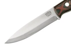 Bark River Aurora Scandi CPM 3V Red & Black Linen Micarta, Red Liner, Couteau Fixe -Marché Couteaux Magasin BRK06 126RBM RL 03 barkriver