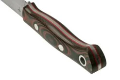 Bark River Aurora Scandi CPM 3V Red & Black Linen Micarta, Red Liner, Couteau Fixe -Marché Couteaux Magasin BRK06 126RBM RL 04 barkriver