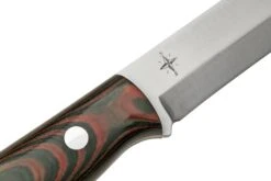 Bark River Aurora Scandi CPM 3V Red & Black Linen Micarta, Red Liner, Couteau Fixe -Marché Couteaux Magasin BRK06 126RBM RL 05 barkriver
