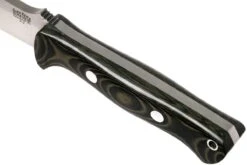 Bark River Bravo 1 A2, Black & Green Linnen Micarta, Brown Sheath -Marché Couteaux Magasin BRK07 111BGLM 05 bark river brk07 111bglm 05