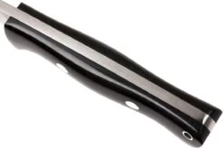 Bark River Bravo 1 A2 FHG Rampless, Black Linen Micarta, Brown Sheath -Marché Couteaux Magasin BRK07 111BRKL RS 05 bark river brk07 111brkl rs 05