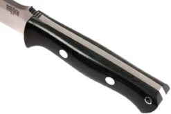 Bark River Bravo 1.5 A2, Black Canvas Micarta, Brown Sheath -Marché Couteaux Magasin BRK07 113BRKC 05 bark river brk07 113brkc 05