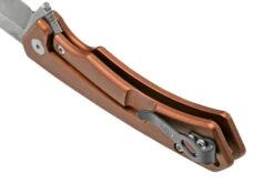 Case The Marilla, S35VN, Brown Anodized Aluminum, Black G-10 Inlay, 25885 Couteau De Poche -Marché Couteaux Magasin CE25885 04 case