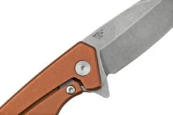 Case The Marilla, S35VN, Brown Anodized Aluminum, Black G-10 Inlay, 25885 Couteau De Poche -Marché Couteaux Magasin CE25885 05 case