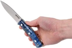 Casström No.10 Swedish Forest Knife Blue Curly Birch 14C28N Flat Grind 13119 -Marché Couteaux Magasin CM13119 06 casstrom cm13119 06