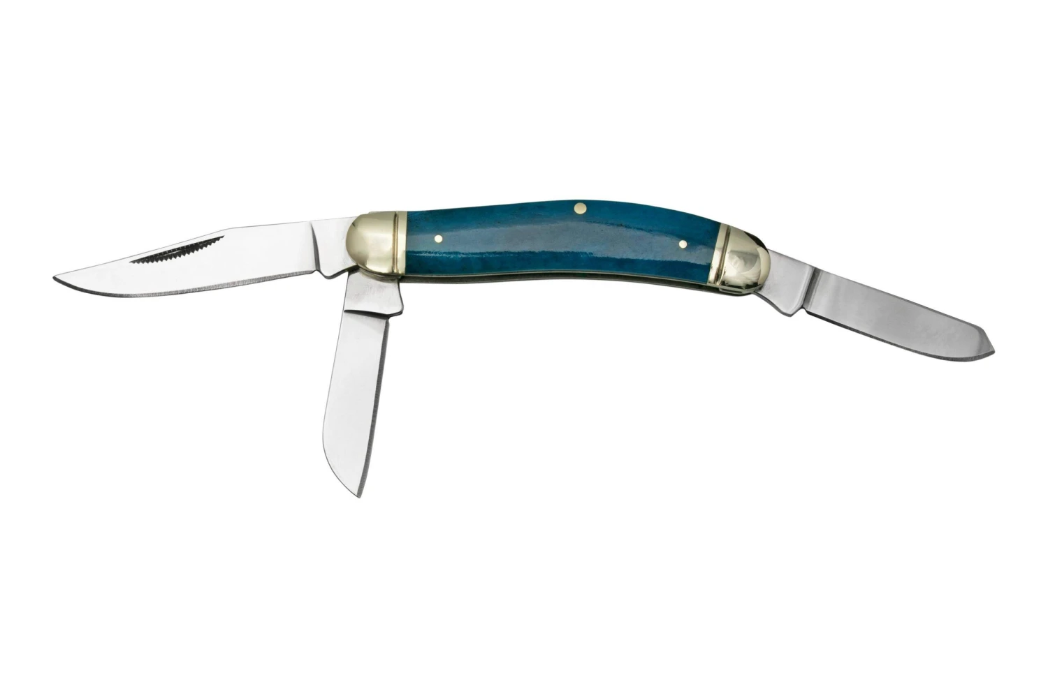 Cold Steel Gentleman's Stockman FL-GSTKM-B, Blue Bone, Couteau De Poche 1 Cold Steel Gentleman's Stockman FL-GSTKM-B, Blue Bone, Couteau De Poche