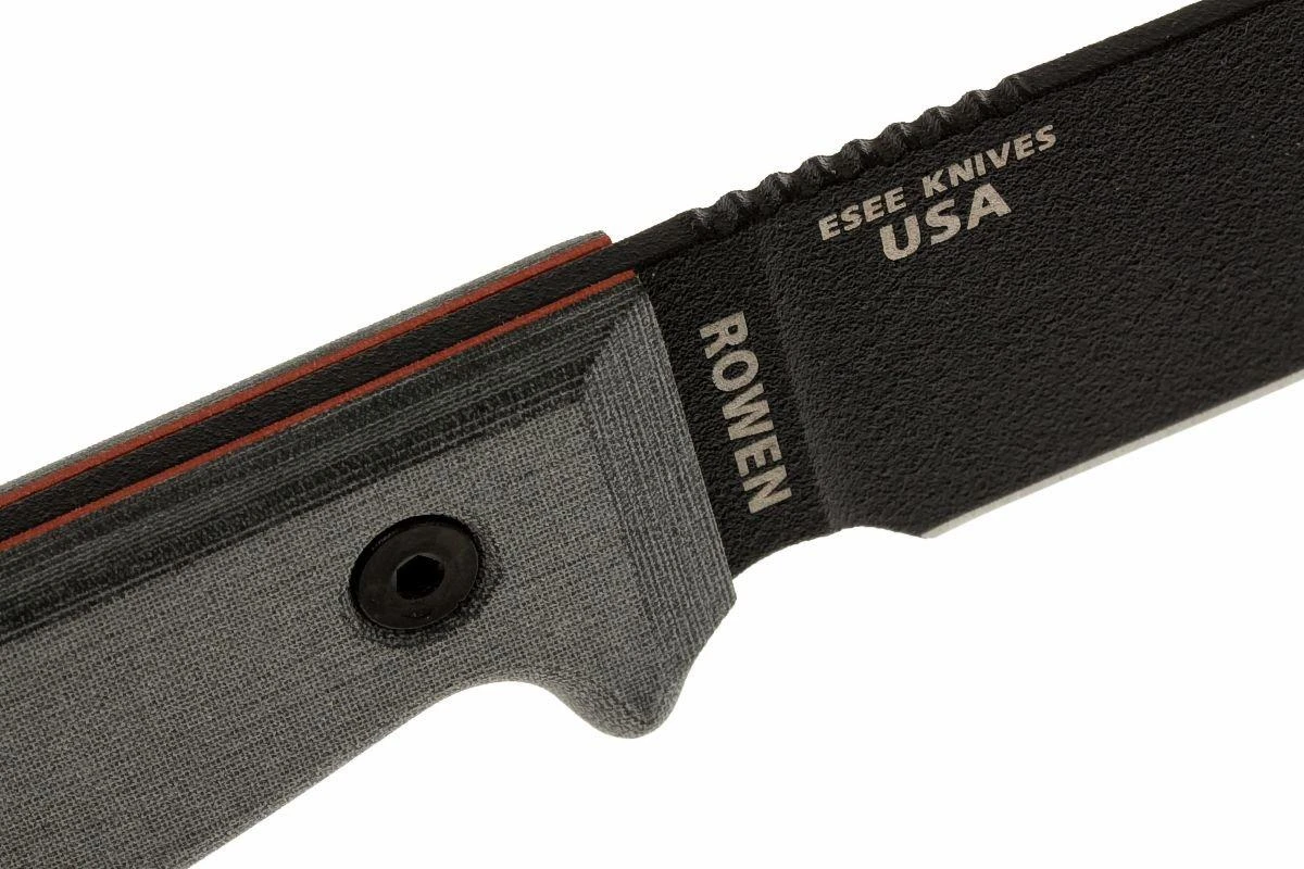 ESEE Model 3 Black Blade, Grey Handle 3P-KO Couteau De Survie Sans étui 4 ESEE Model 3 Black Blade, Grey Handle 3P-KO Couteau De Survie Sans étui – Image 4