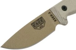 ESEE Model 3 Dark Earth Blade, Grey Handle 3P-MB-DE Avec étui + Clip Et MOLLE-back -Marché Couteaux Magasin EE ESEE 3P MB DE 03 esee knives