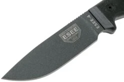 ESEE Model 4 Tactical Gunsmoke, Black Handle 4P-TG-B Avec étui + Clip -Marché Couteaux Magasin EE ESEE 4P TGB 03 esee knives