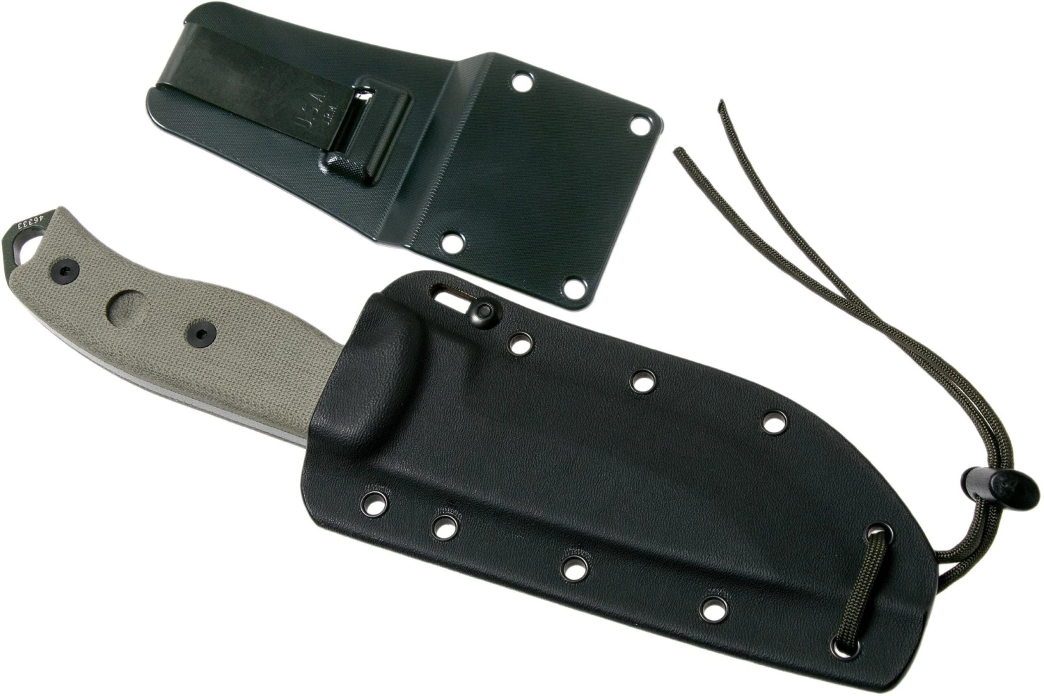 ESEE Model 5 OD Blade, Desert Tan Handle 5P-OD Avec étui Kydex + Clip Ceinture 8 ESEE Model 5 OD Blade, Desert Tan Handle 5P-OD Avec étui Kydex + Clip Ceinture – Image 8