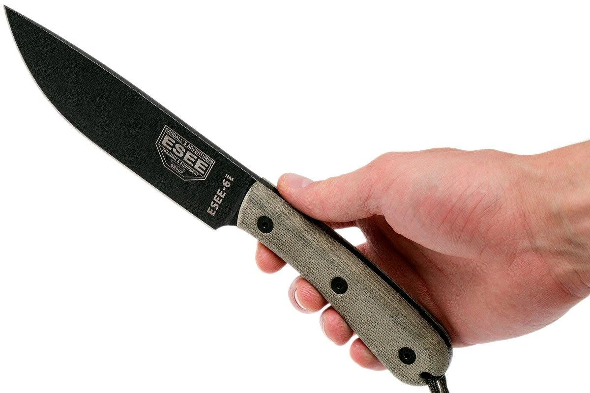 ESEE Model 6HM Couteau Bushcraft Modified Handle, étui En Cuir 7 ESEE Model 6HM Couteau Bushcraft Modified Handle, étui En Cuir – Image 7