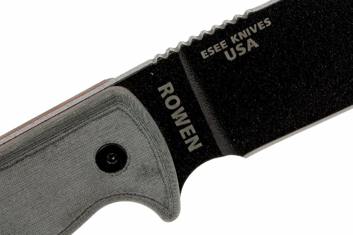 ESEE Model 6 Black Blade, Grey Handle 6P-KO Couteau De Survie Sans étui 5 ESEE Model 6 Black Blade, Grey Handle 6P-KO Couteau De Survie Sans étui – Image 5