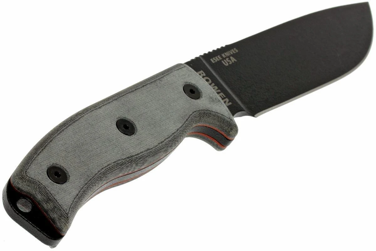 ESEE Model 6 Black Blade, Grey Handle 6P-KO Couteau De Survie Sans étui 6 ESEE Model 6 Black Blade, Grey Handle 6P-KO Couteau De Survie Sans étui – Image 6