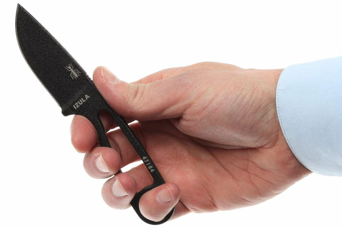 ESEE Izula Black IZULA-B Couteau De Cou Avec étui Noir + Clip Ceinture 4 ESEE Izula Black IZULA-B Couteau De Cou Avec étui Noir + Clip Ceinture – Image 4