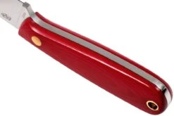 Brisa Necker 70 Alice, Red Micarta, Leather Sheath 9819 -Marché Couteaux Magasin ENZ 9819 04 enzo enz 9819 04