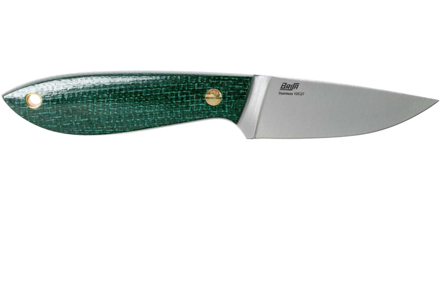 Brisa Bobtail 80 Green Micarta Handle, 12C27, étui En Cuir 9958 2 Brisa Bobtail 80 Green Micarta Handle, 12C27, étui En Cuir 9958 – Image 2