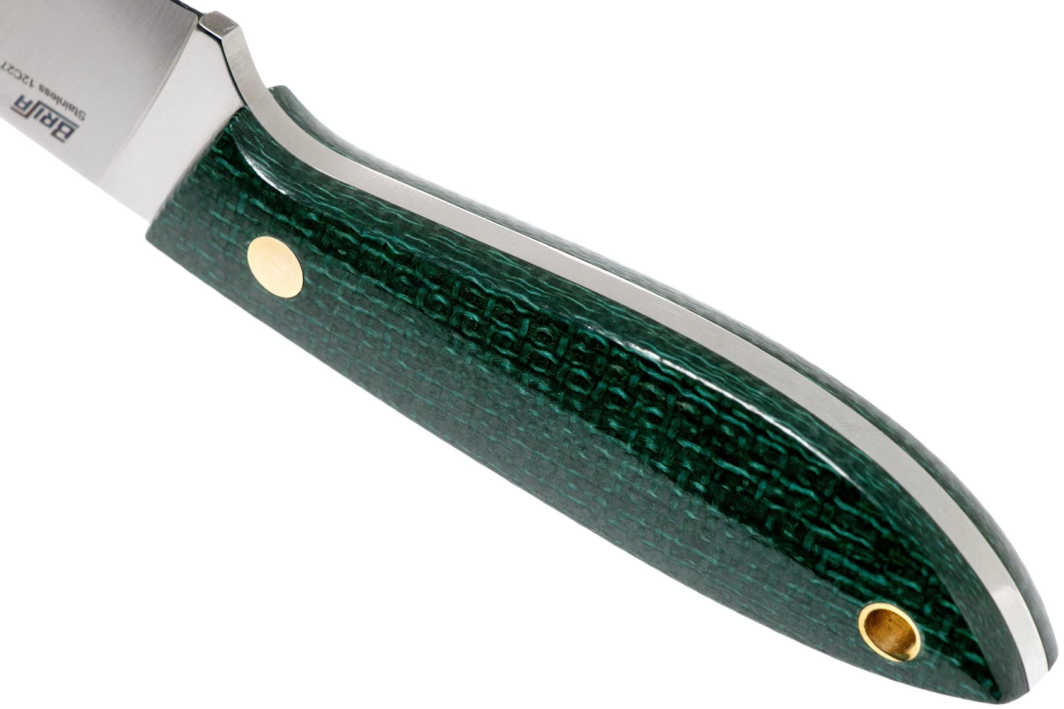 Brisa Bobtail 80 Green Micarta Handle, 12C27, étui En Cuir 9958 4 Brisa Bobtail 80 Green Micarta Handle, 12C27, étui En Cuir 9958 – Image 4
