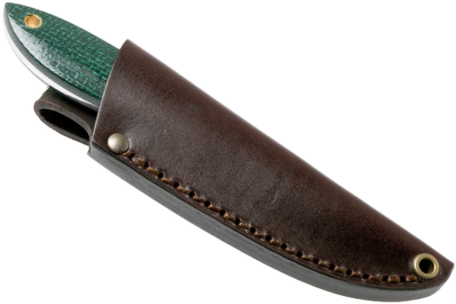 Brisa Bobtail 80 Green Micarta Handle, 12C27, étui En Cuir 9958 7 Brisa Bobtail 80 Green Micarta Handle, 12C27, étui En Cuir 9958 – Image 7