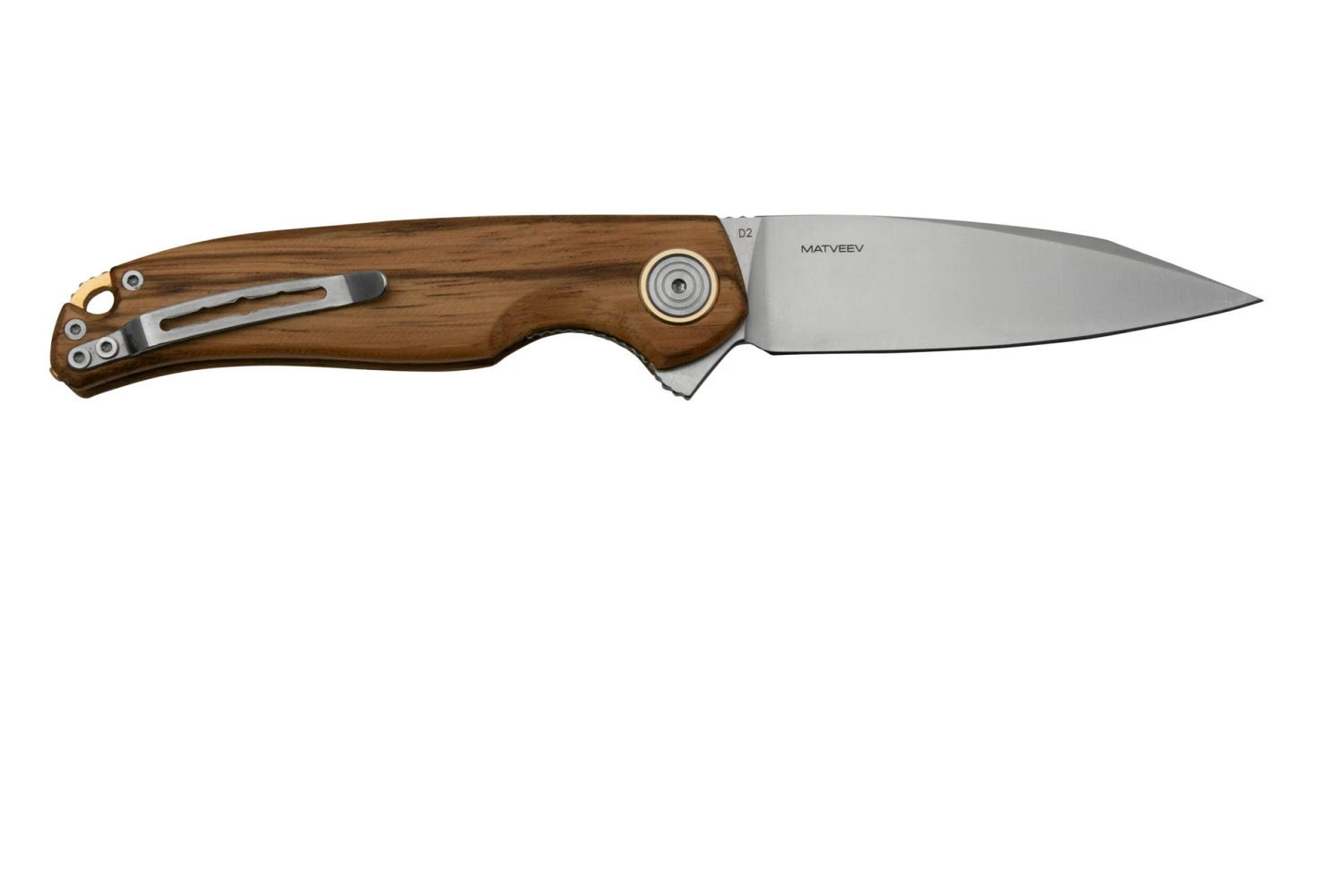 Black Fox Argus BF-760W Satin D2 Zebra Wood, Couteau De Poche 2 Black Fox Argus BF-760W Satin D2 Zebra Wood, Couteau De Poche – Image 2