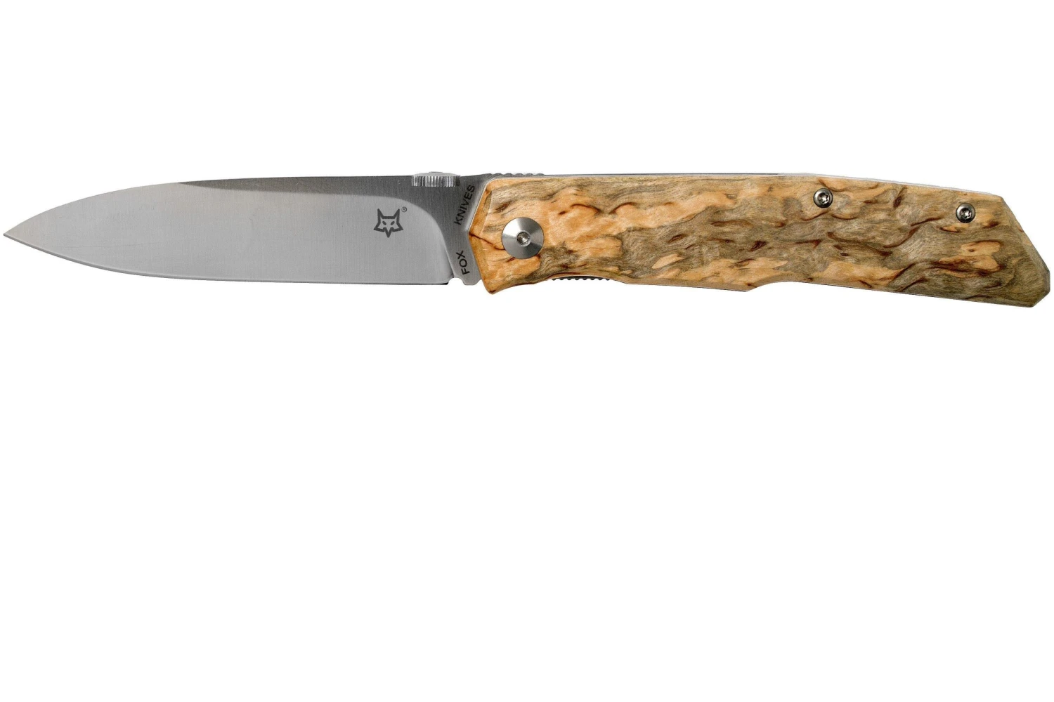 Fox Knives FX-525BE Curly Birch Couteau De Poche, Bob Terzuola Design 1 Fox Knives FX-525BE Curly Birch Couteau De Poche, Bob Terzuola Design