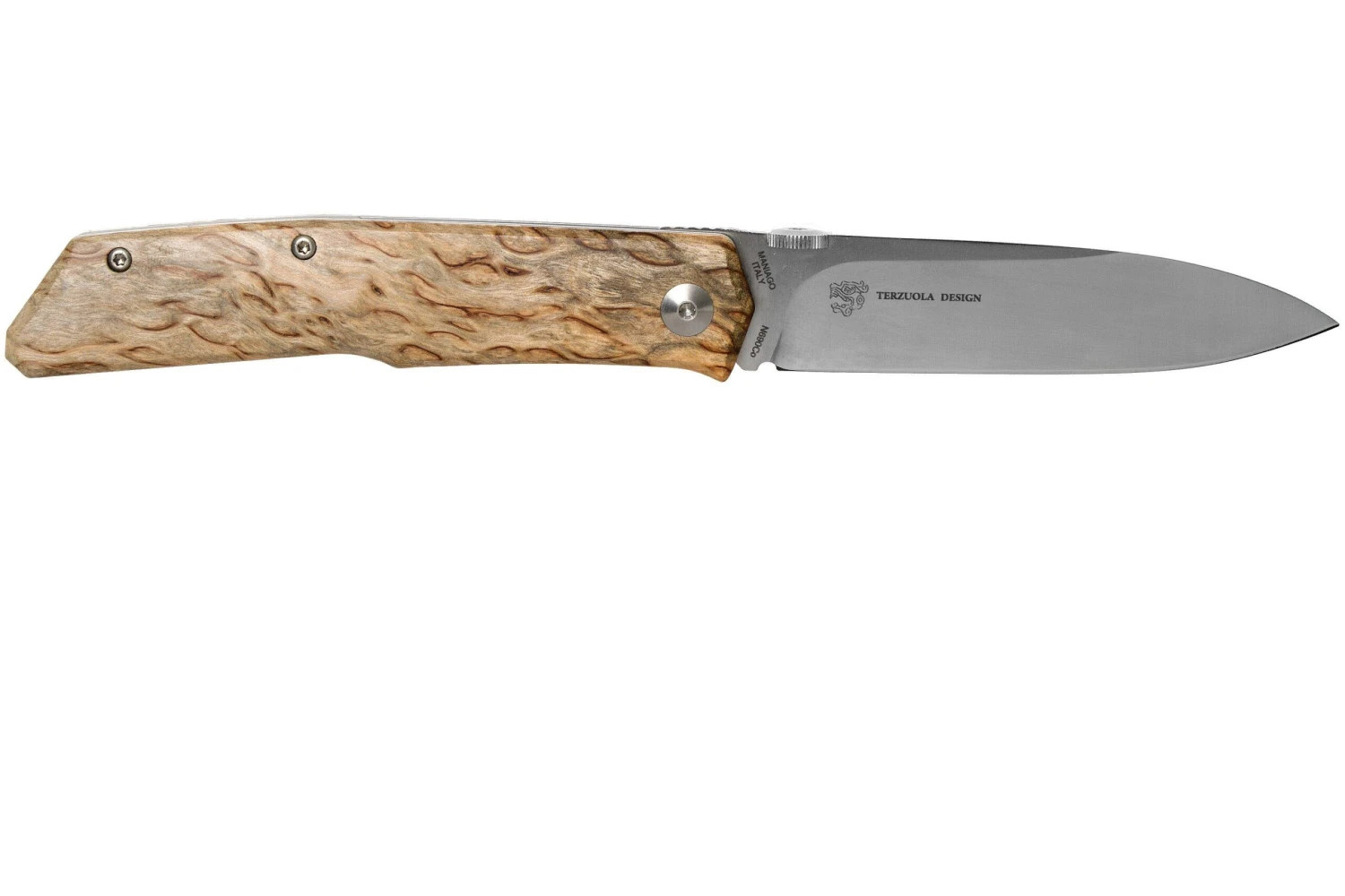 Fox Knives FX-525BE Curly Birch Couteau De Poche, Bob Terzuola Design 2 Fox Knives FX-525BE Curly Birch Couteau De Poche, Bob Terzuola Design – Image 2