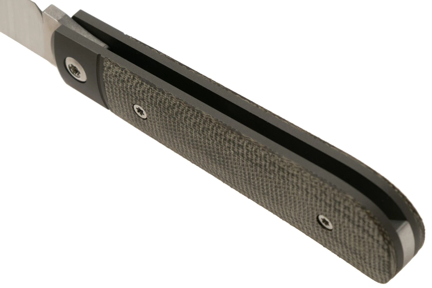 Jack Wolf Laid Back Jack, Green Canvas Micarta LAIDB-01-GRN Couteau De Poche Slipjoint 4 Jack Wolf Laid Back Jack, Green Canvas Micarta LAIDB-01-GRN Couteau De Poche Slipjoint – Image 4