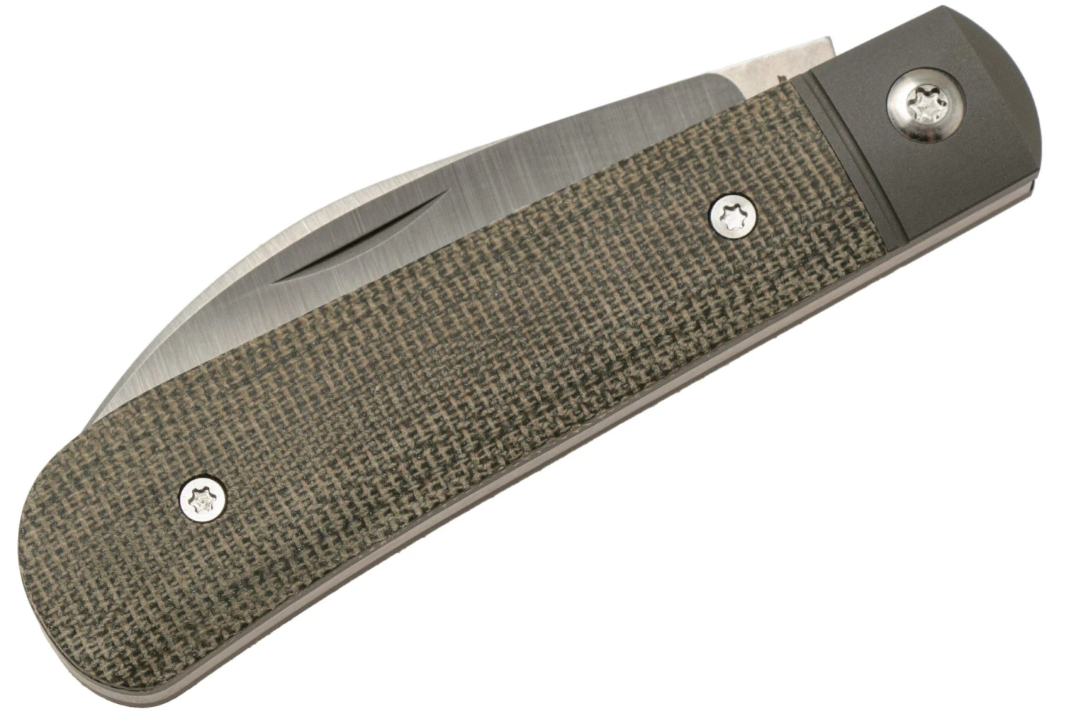 Jack Wolf Laid Back Jack, Green Canvas Micarta LAIDB-01-GRN Couteau De Poche Slipjoint 6 Jack Wolf Laid Back Jack, Green Canvas Micarta LAIDB-01-GRN Couteau De Poche Slipjoint – Image 6