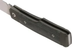 Jack Wolf Sharpshooter Jack, Black Canvas Micarta SHSH-MBK Couteau De Poche Slipjoint -Marché Couteaux Magasin JW SHSH MBK 06 jackwolf