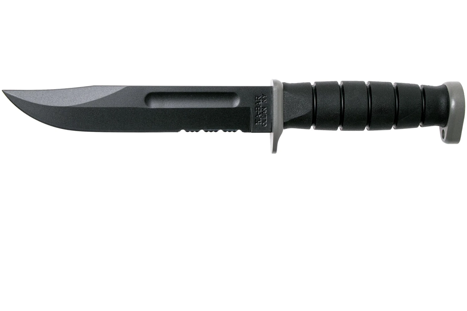 KA-BAR D2 Extreme Fighting Knife 1282, Serrated Blade, Kraton Handle, étui En Plastique 1 KA-BAR D2 Extreme Fighting Knife 1282, Serrated Blade, Kraton Handle, étui En Plastique