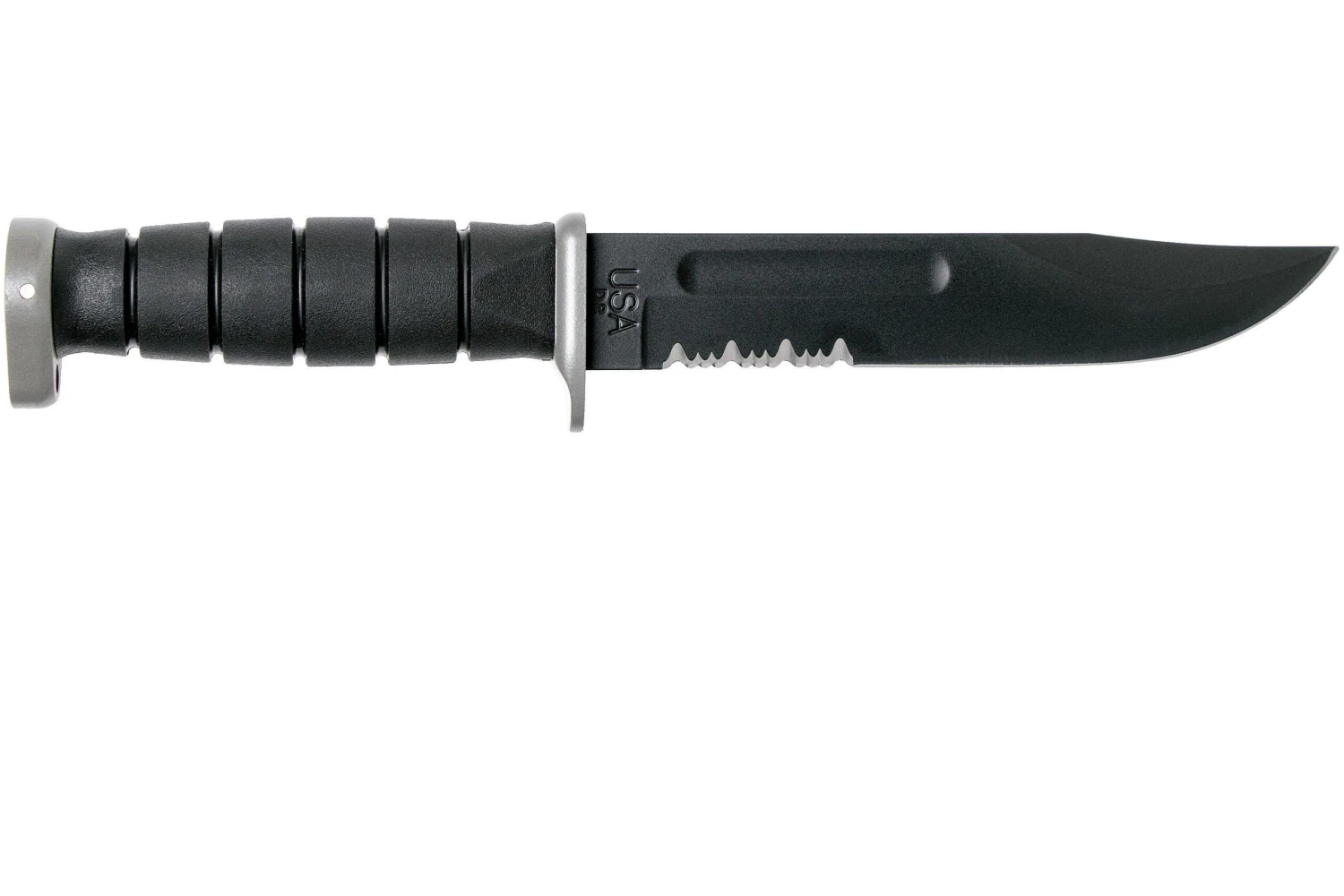 KA-BAR D2 Extreme Fighting Knife 1282, Serrated Blade, Kraton Handle, étui En Plastique 2 KA-BAR D2 Extreme Fighting Knife 1282, Serrated Blade, Kraton Handle, étui En Plastique – Image 2