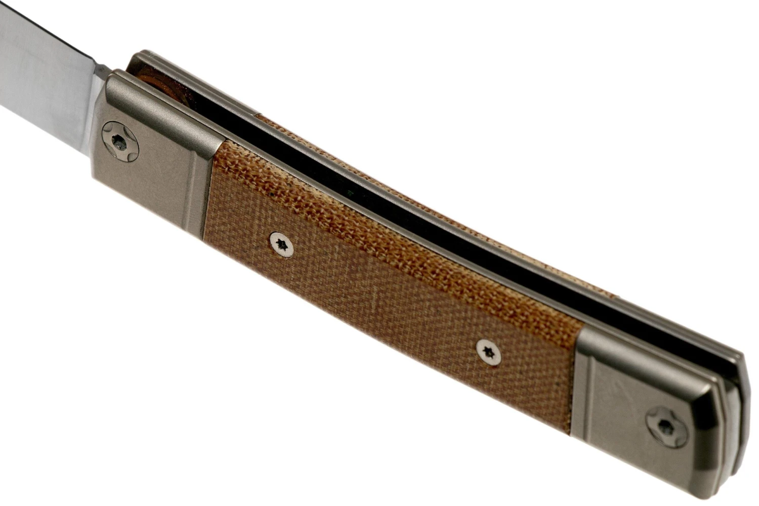 Lionsteel BestMan BM2 CVN Natural Canvas Micarta Couteau De Poche Slipjoint 5 Lionsteel BestMan BM2 CVN Natural Canvas Micarta Couteau De Poche Slipjoint – Image 5