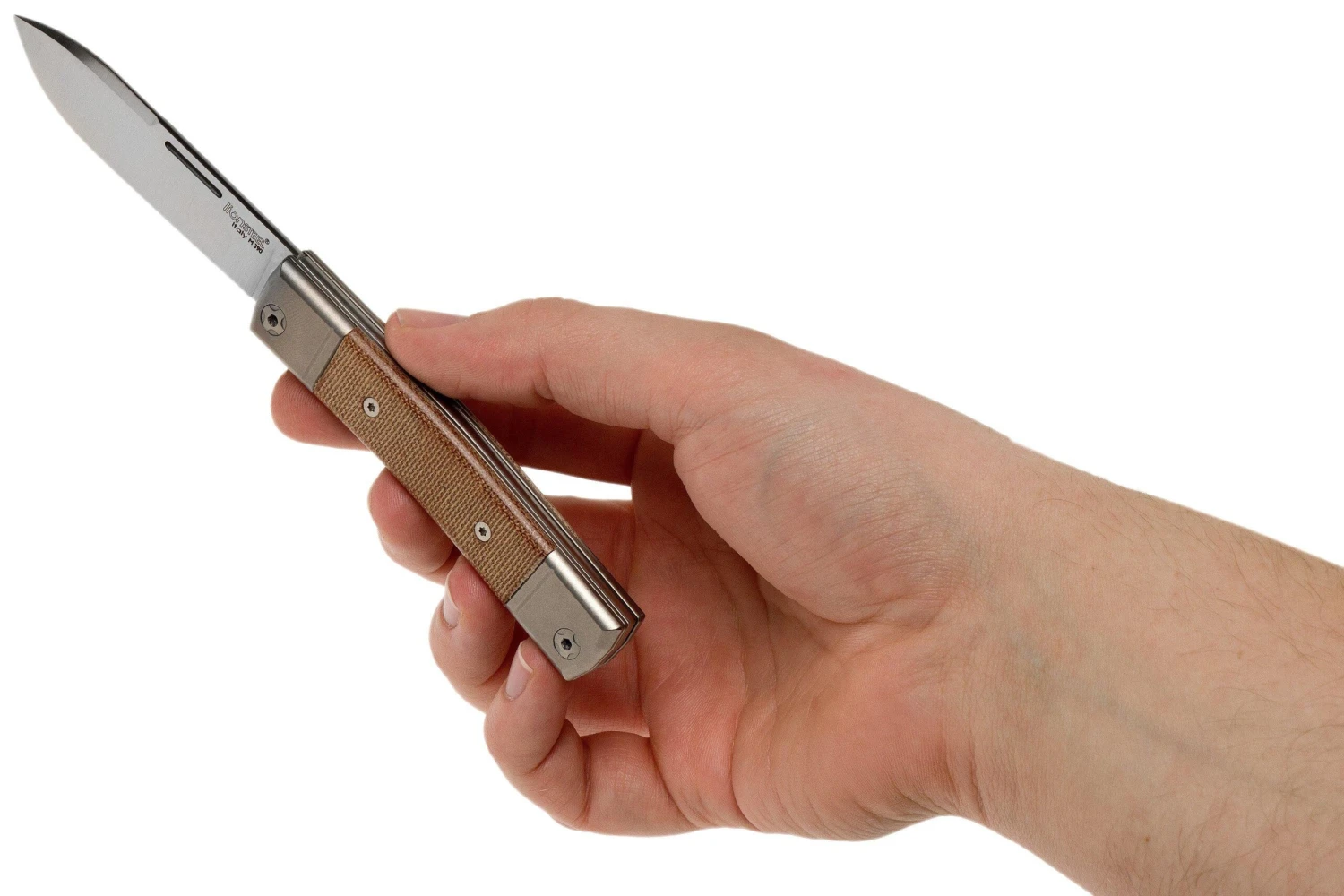 Lionsteel BestMan BM2 CVN Natural Canvas Micarta Couteau De Poche Slipjoint 8 Lionsteel BestMan BM2 CVN Natural Canvas Micarta Couteau De Poche Slipjoint – Image 8