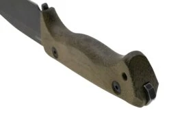 Lionsteel T6 Old Black, Green Canvas Micarta T6B-CVG Couteau Fixe -Marché Couteaux Magasin LI T6B CVG 04 lionsteel