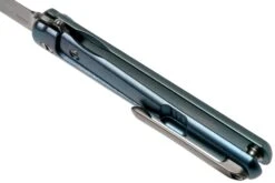 MKM Flame Drop FL01-TBSW Blue Titanium Couteau De Poche, Michael Zieba Design -Marché Couteaux Magasin MMK FL01 TBSW 05 mkm knives