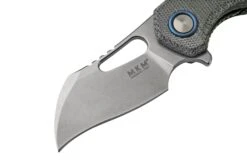 MKM Isonzo FX03M-1BC Hawkbill M390, Black Canvas Micarta, Couteau De Poche, Jesper Voxnaes Design -Marché Couteaux Magasin MMK FX03M 1BC 03 mkm