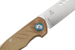MKM Root RT-NC Satin Natural Canvas Micarta, Couteau De Poche, Jens Anso Design -Marché Couteaux Magasin MMK RT NC 05 mkm
