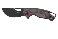MKM Vincent VCV-CPD Black PVD VANAX, Purple Haze Carbon Fiber, Purple Aluminum, Couteau De Poche, Jesper Voxnaes Design