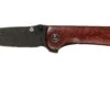 QSP Knife Hawk QS131-O2 Mkuruti Wood, Blackwashed, Couteau De Poche