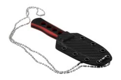 QSP Knife Canary QS141-B2 Blackwashed, Black Red G10, Couteau De Cou -Marché Couteaux Magasin QS141 B2 06 qsp