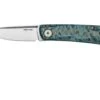 Real Steel Luna, Titanium Blue Geometry 7001TC-BG Couteau De Poche Slipjoint