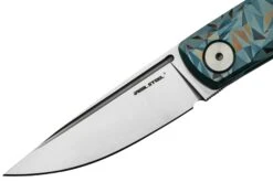 Real Steel Luna, Titanium Blue Geometry 7001TC-BG Couteau De Poche Slipjoint -Marché Couteaux Magasin RL7001TC BG 03 realsteel